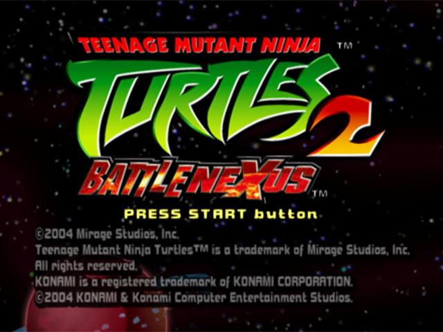 Teenage Mutant Ninja Turtles 2 : Battle Nexus — Title screen