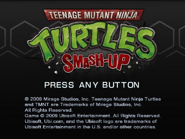 Teenage Mutant Ninja Turtles : Smash-Up — Title screen