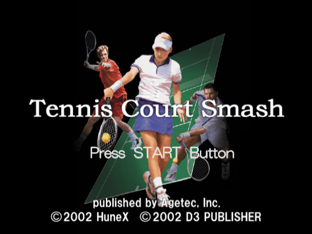 Tennis Court Smash — Title screen