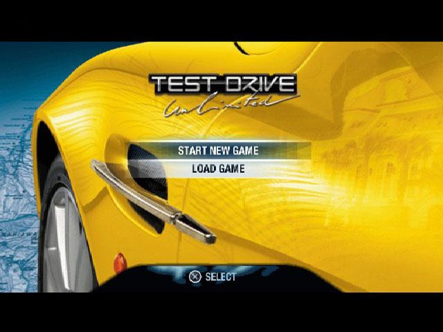 Test Drive Unlimited — Title screen