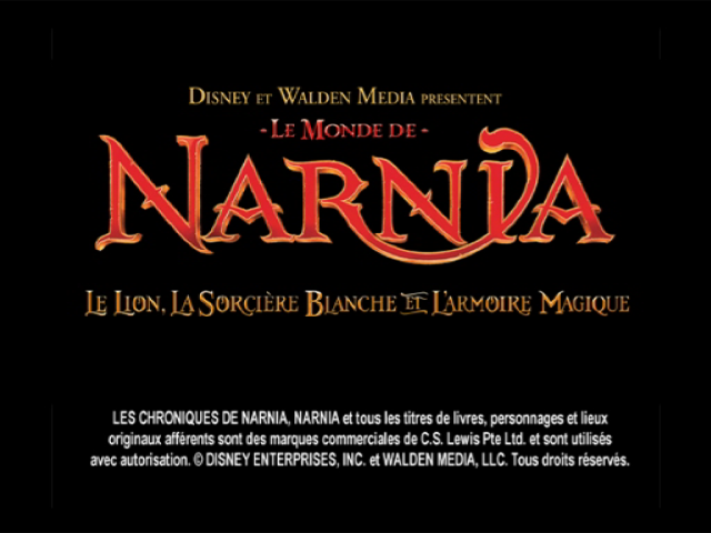 The Chronicles of Narnia : The Lion, the Witch and the Wardrobe — Title screen