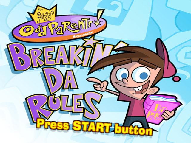 The Fairly OddParents : Breakin' da Rules — Title screen