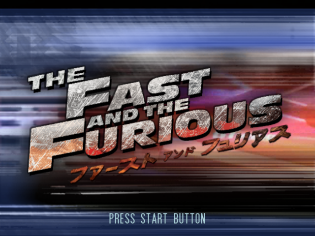The Fast and the Furious — Title screen