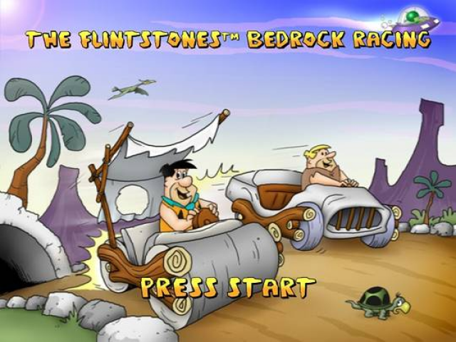The Flintstones : Bedrock Racing — Title screen