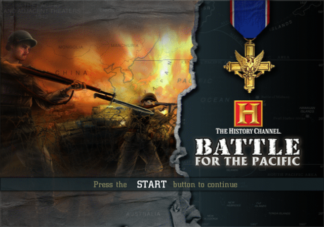 The History Channel : Battle for the Pacific — Title screen