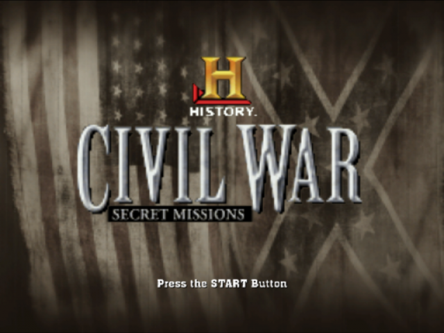 The History Channel : Civil War - Secret Missions — Title screen