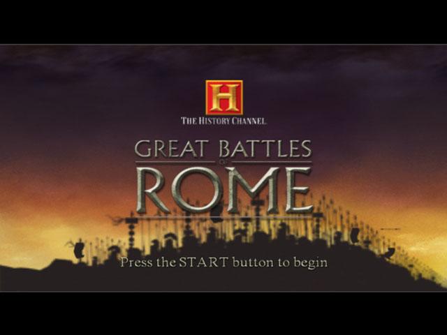 The History Channel : Great Battles of Rome — Title screen