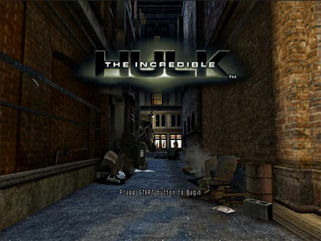 The Incredible Hulk — Title screen