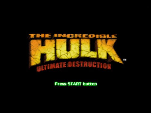 The Incredible Hulk : Ultimate Destruction — Title screen