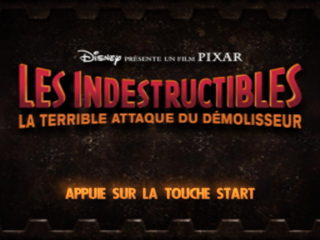The Incredibles : Rise of the Underminer — Title screen