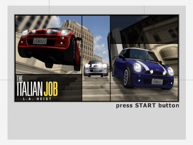 The Italian Job — Title screen