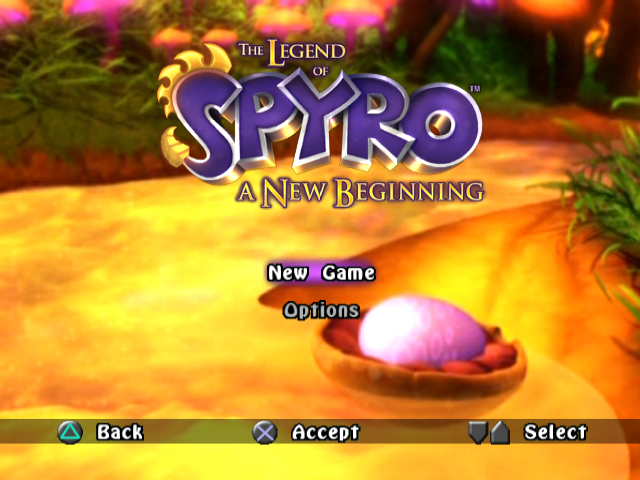 The Legend of Spyro : A New Beginning — Title screen