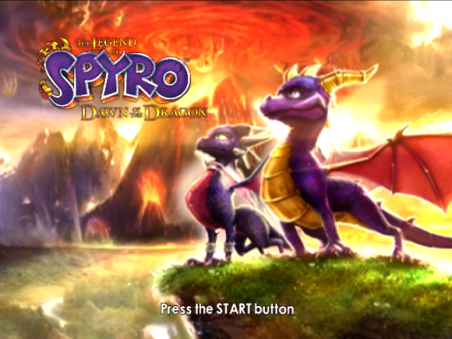 The Legend of Spyro : Dawn of the Dragon — Title screen