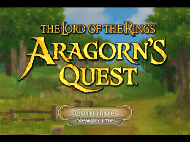 The Lord of the Rings : Aragorn's Quest — Title screen