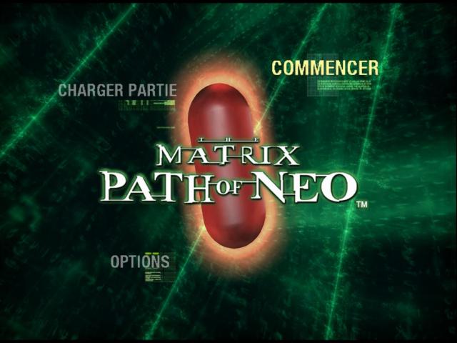 The Matrix : Path of Neo — Title screen