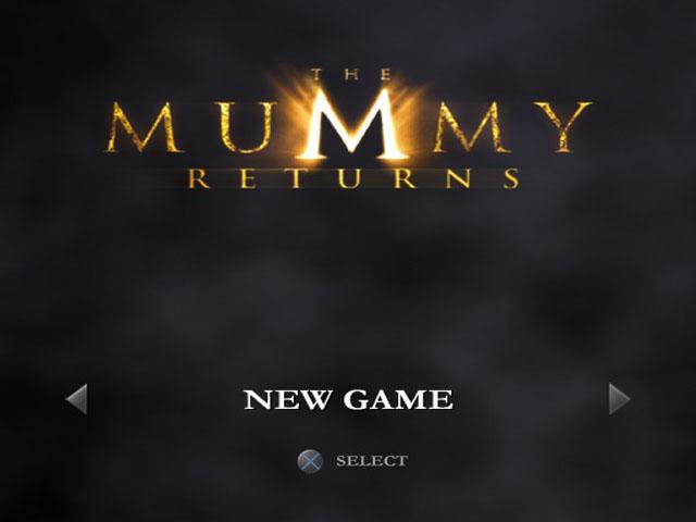 The Mummy Returns — Title screen