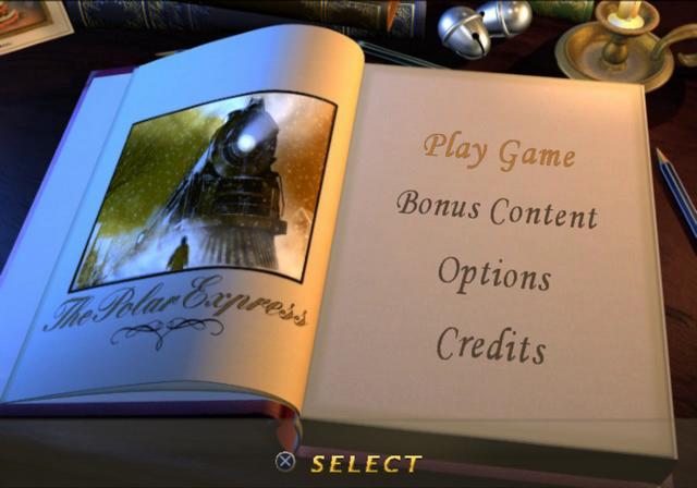 The Polar Express — Title screen