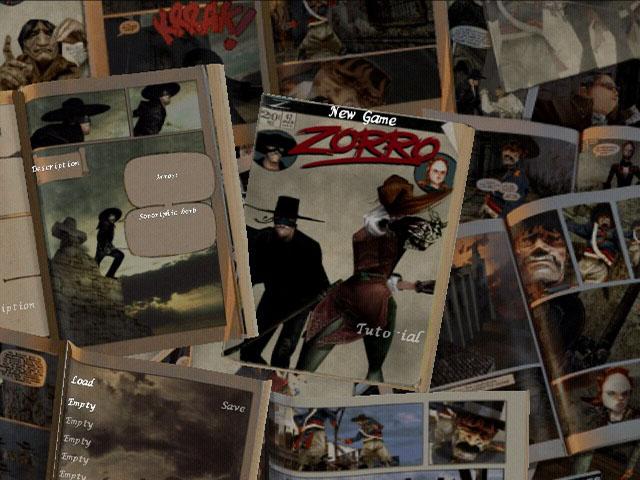 The Shadow of Zorro — Title screen