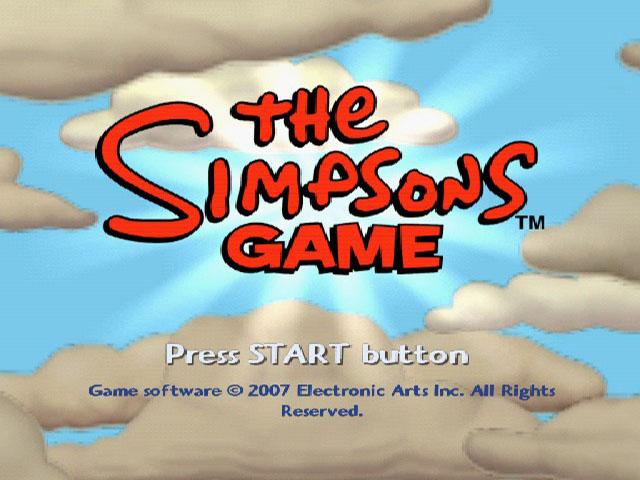 The Simpsons Game — Title screen