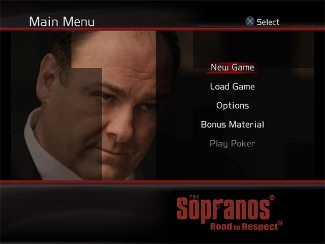 The Sopranos : Road to Respect — Title screen