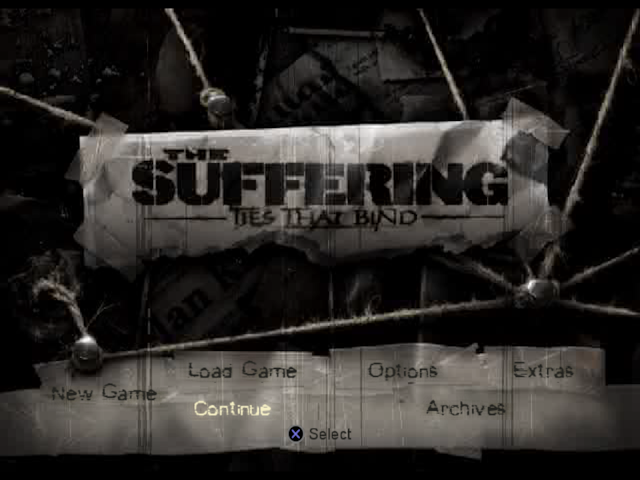 The Suffering : Ties That Bind — Title screen