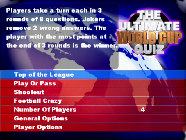 The Ultimate World Cup Quiz — Title screen