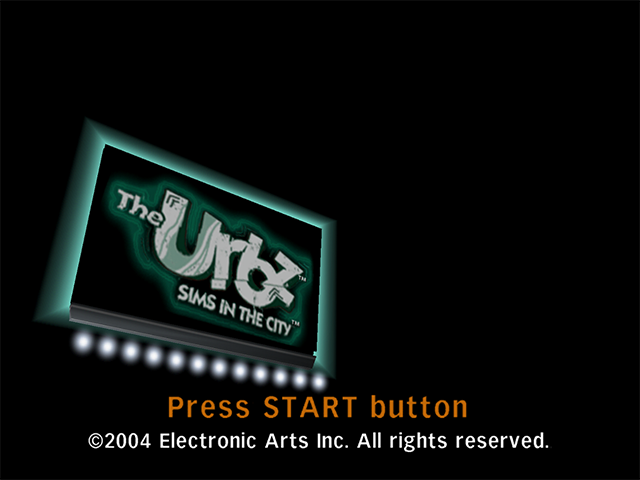 The Urbz : Sims in the City — Title screen