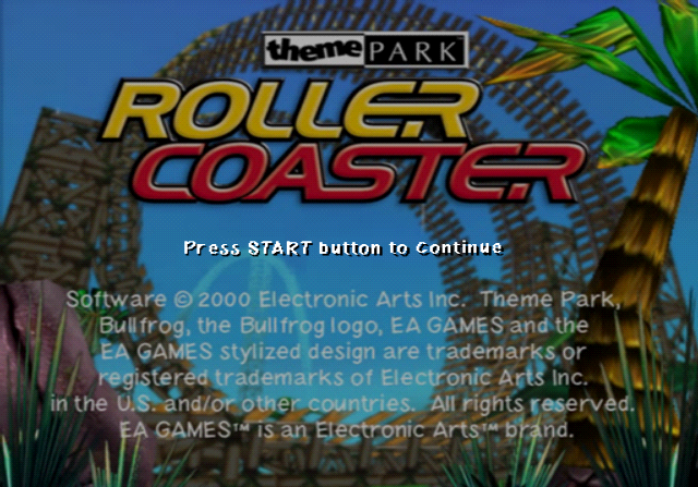 Theme Park World — Title screen
