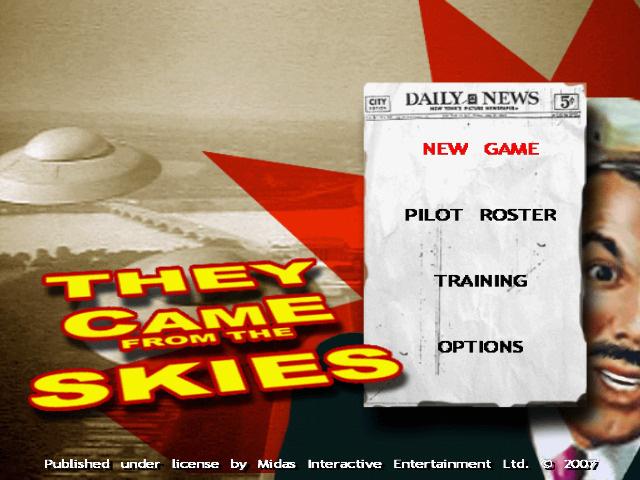 They Came from the Skies — Title screen