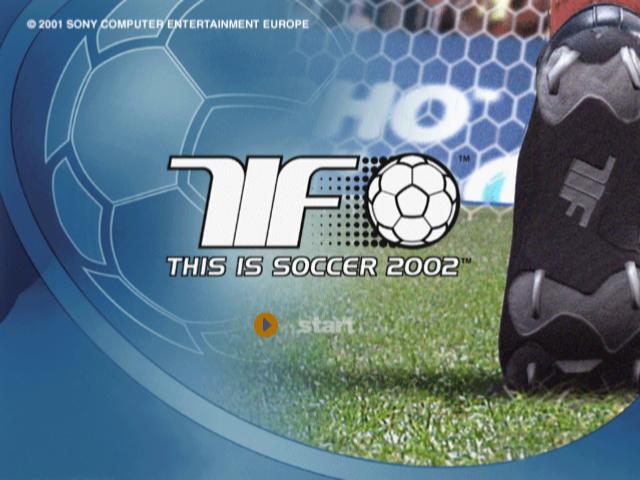 This Is Football 2002 — Title screen