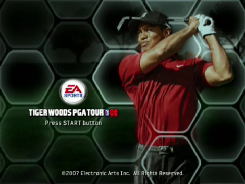 Tiger Woods PGA Tour 08 — Title screen