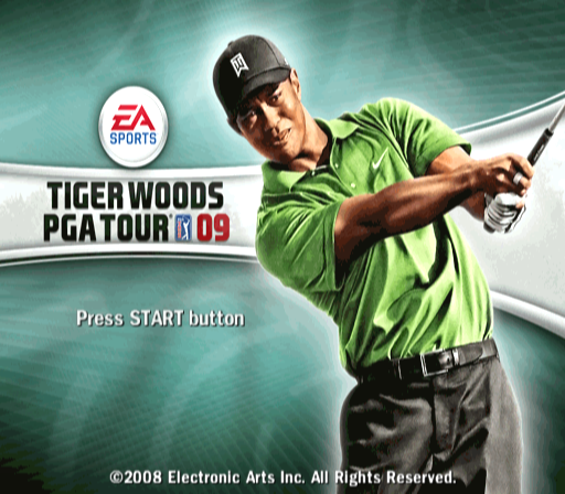Tiger Woods PGA Tour 09 — Title screen