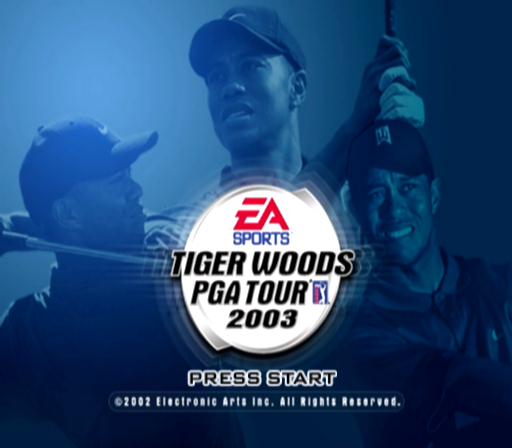 Tiger Woods PGA Tour 2003 — Title screen