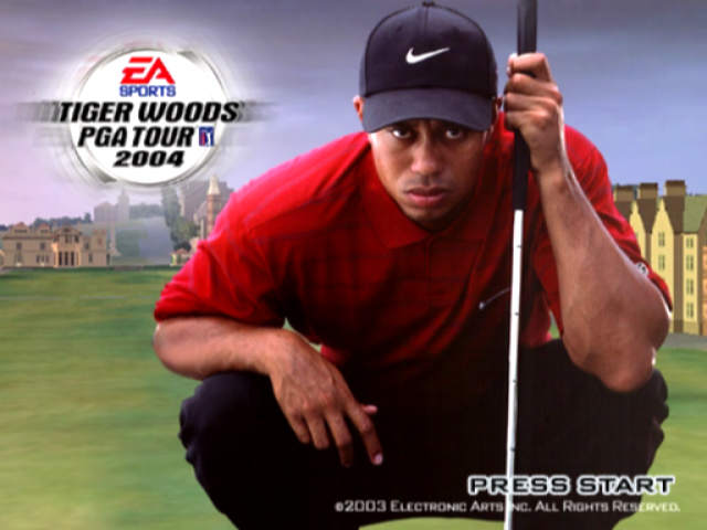 Tiger Woods PGA Tour 2004 — Title screen