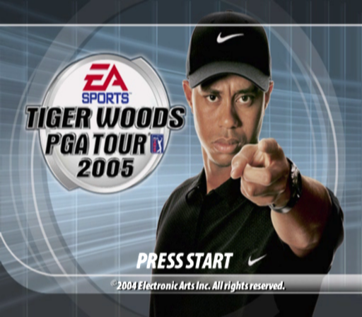 Tiger Woods PGA Tour 2005 — Title screen