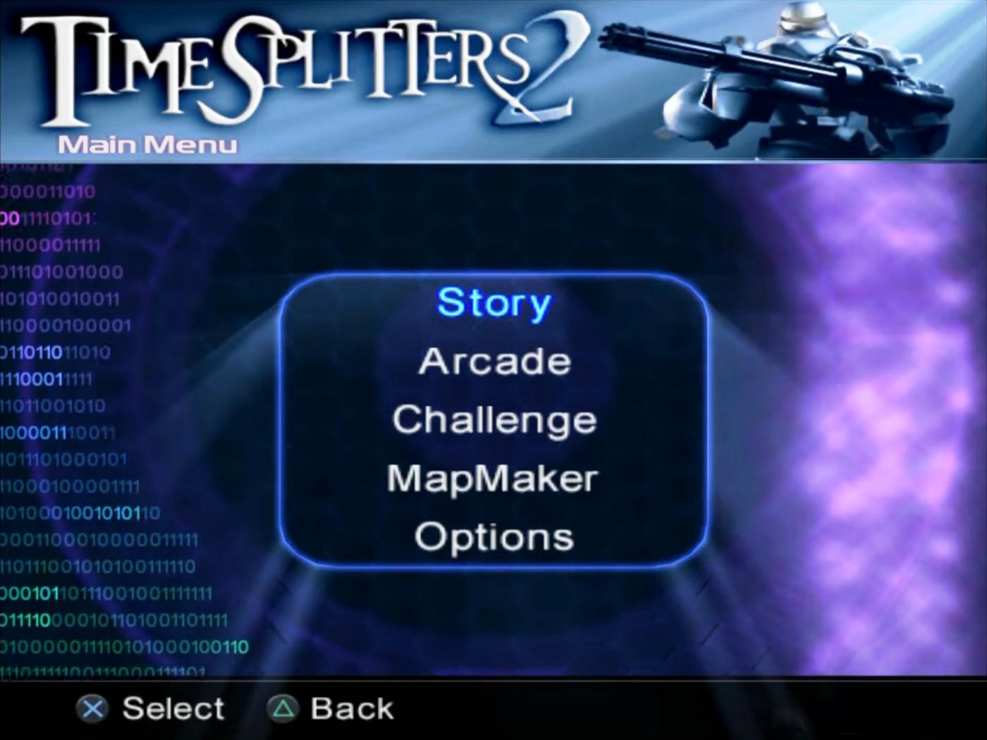 TimeSplitters 2 — Title screen
