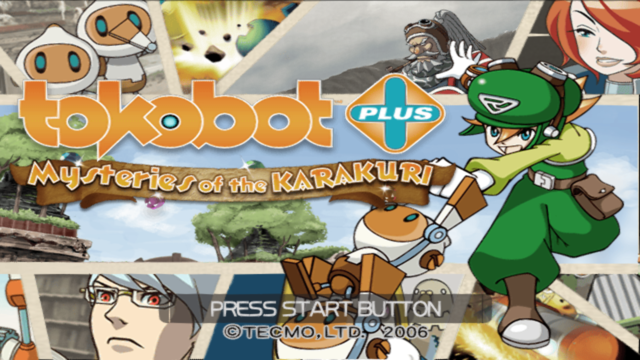 Tokobot Plus : Mysteries of the Karakuri — Title screen