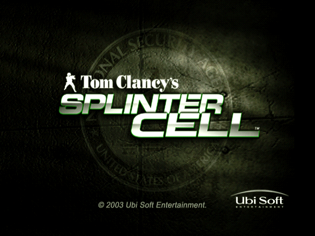 Tom Clancy's Splinter Cell — Title screen