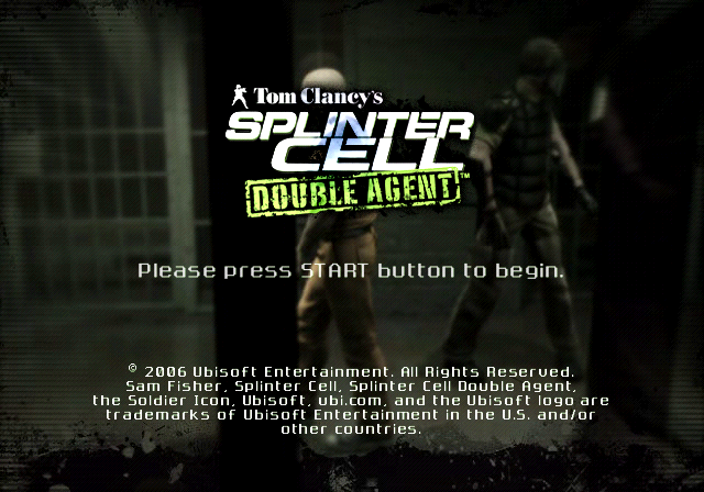 Tom Clancy's Splinter Cell : Double Agent — Title screen