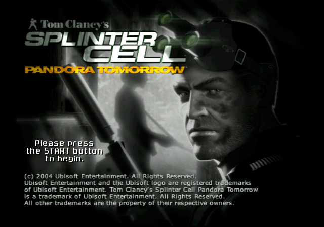 Tom Clancy's Splinter Cell : Pandora Tomorrow — Title screen