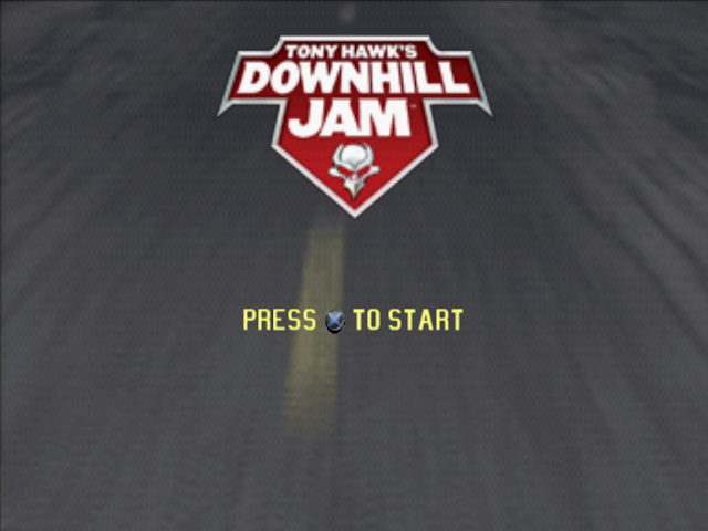 Tony Hawk's Downhill Jam — Title screen