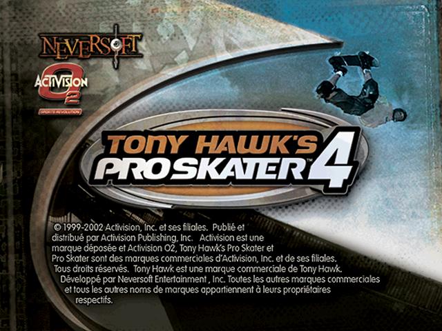 Tony Hawk's Pro Skater 4 — Title screen