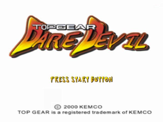 Top Gear Dare Devil — Title screen