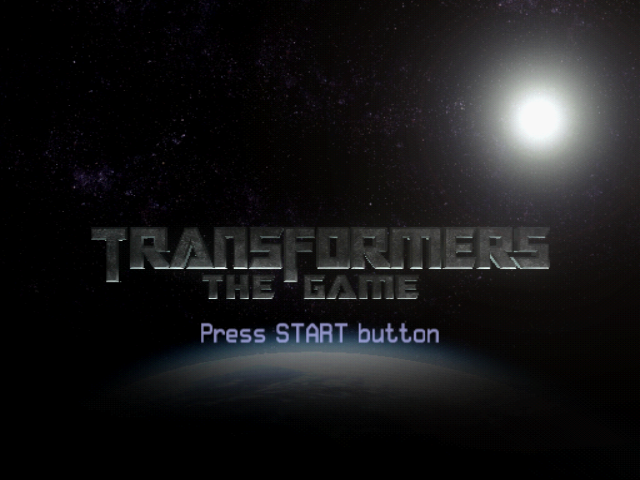 Transformers : The Game — Title screen