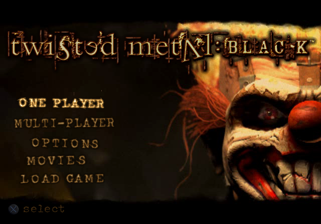 Twisted Metal : Black — Title screen