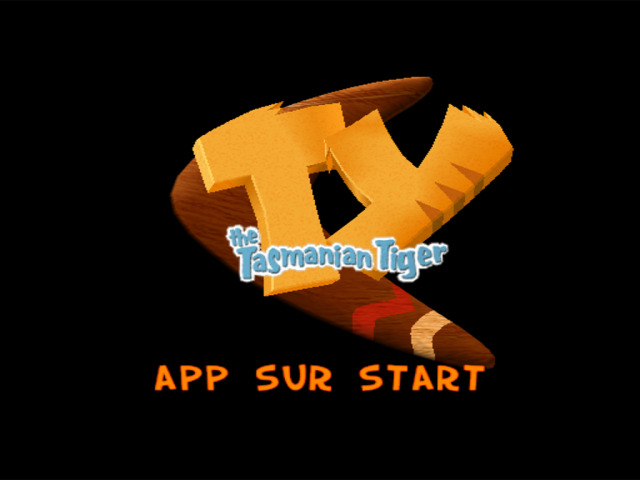 Ty : The Tasmanian Tiger — Title screen