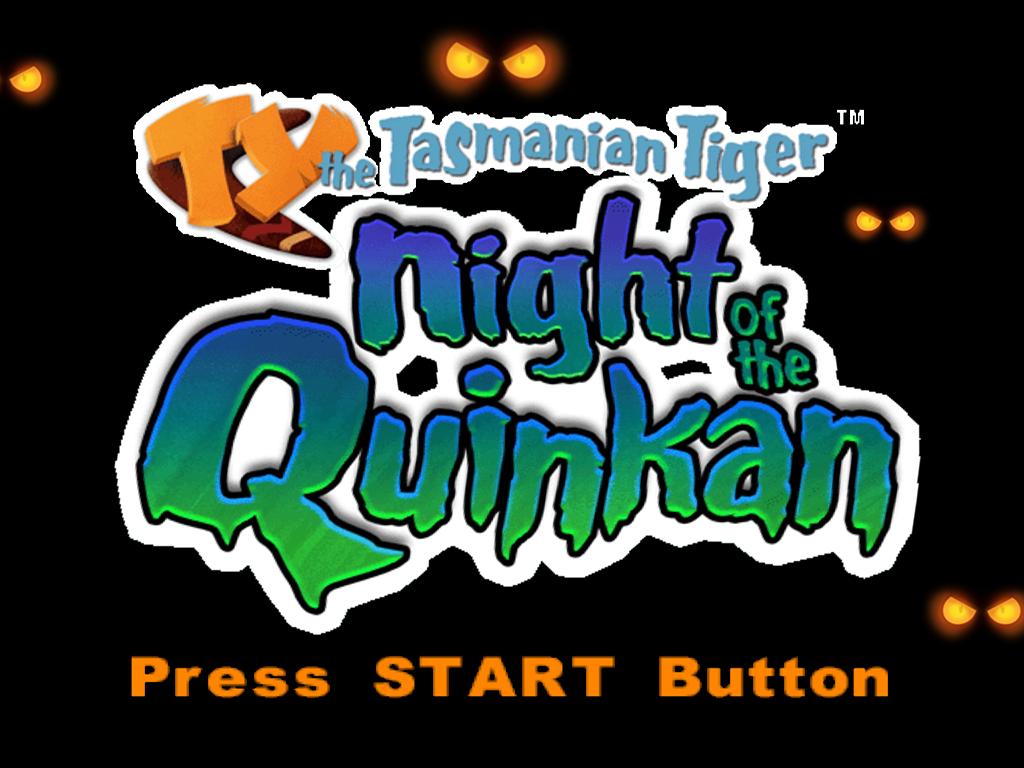 Ty the Tasmanian Tiger 3 : Night of the Quinkan — Title screen