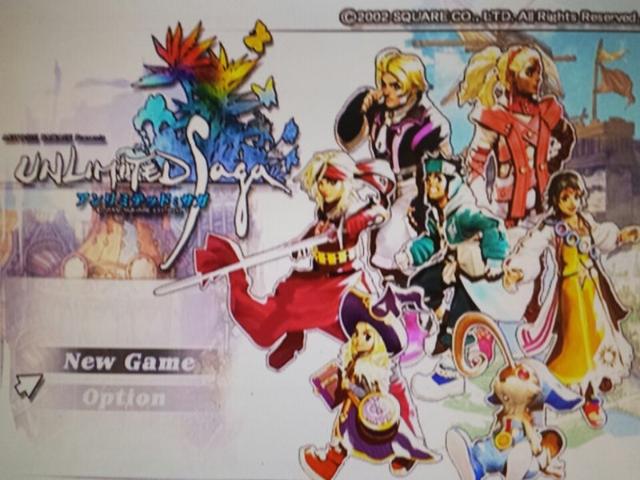 Unlimited Saga — Title screen