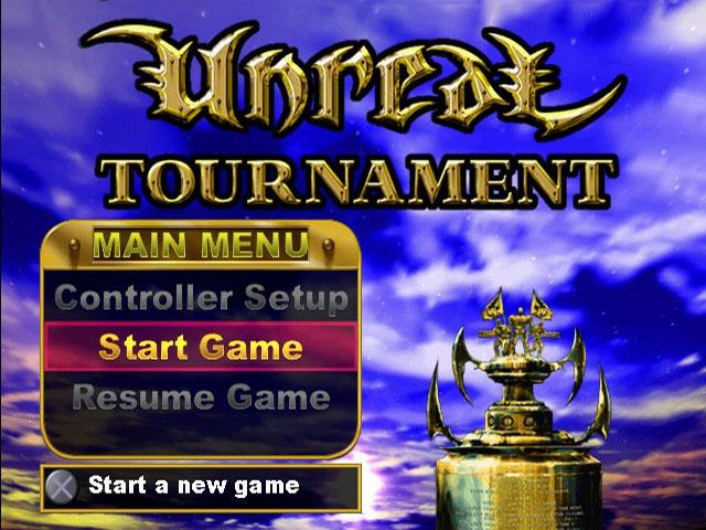 Unreal Tournament — Title screen
