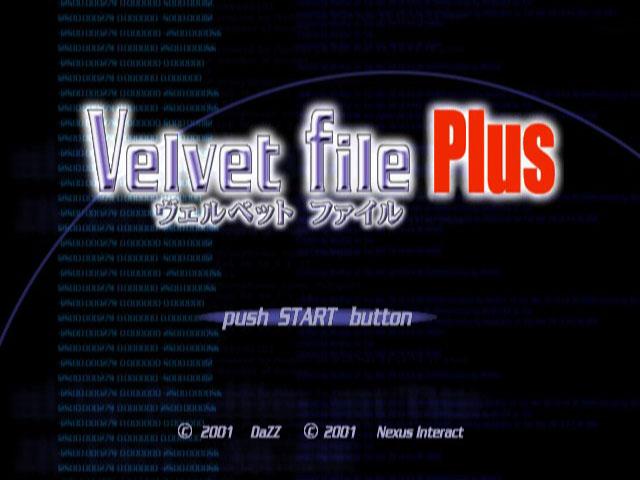 Velvet File — Title screen
